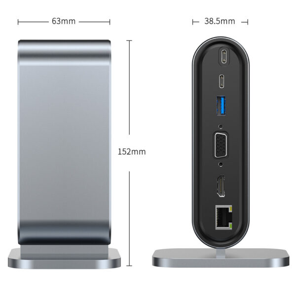 12 in one docking station Typec vertical multi interface suitable for Apple, Huawei, Mac docking stations - Image 6
