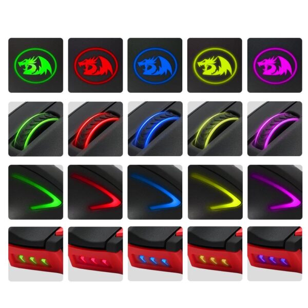 Redragon Gaming Mouse PC 16400 DPI speed Laser engine 9 programmable buttons 16 color backlight USB Wired for Desktop - Image 3