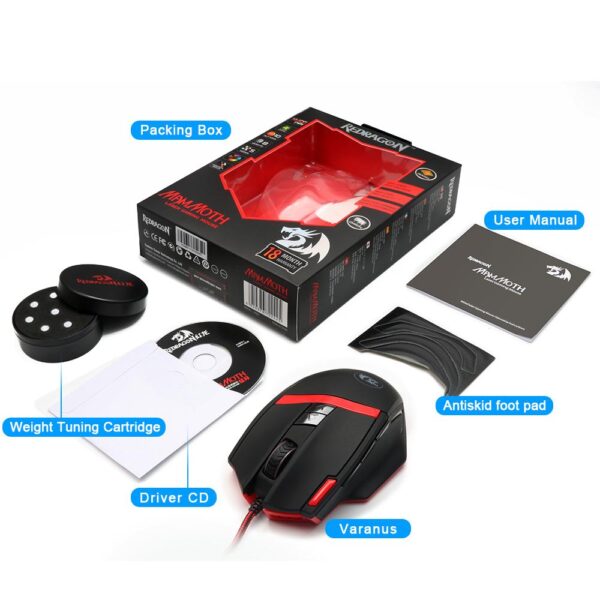 Redragon Gaming Mouse PC 16400 DPI speed Laser engine 9 programmable buttons 16 color backlight USB Wired for Desktop - Image 2