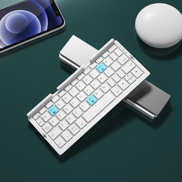 Mini Folding Keyboard Wireless Bluetooth-compatible Keyboard Foldable Keypad For Laptop Windows Android Tablet ipad Phone - Image 9