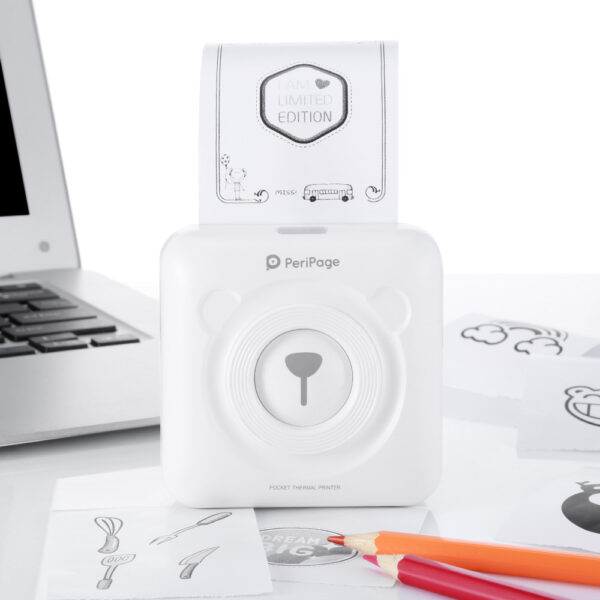 Portable Thermal Bluetooth Printer 58mm Mini Wireless POS Thermal Picture Photo Printer for Android IOS Mobile Phone - Image 2