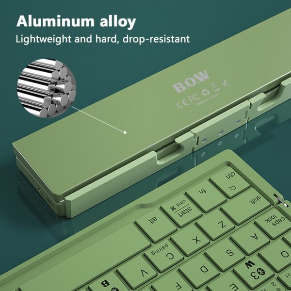 Mini Folding Keyboard Wireless Bluetooth-compatible Keyboard Foldable Keypad For Laptop Windows Android Tablet ipad Phone - Image 6