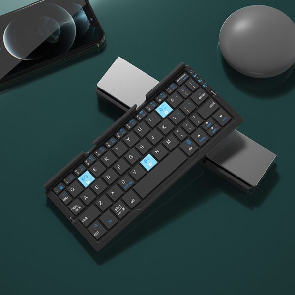 Mini Folding Keyboard Wireless Bluetooth-compatible Keyboard Foldable Keypad For Laptop Windows Android Tablet ipad Phone - Image 10