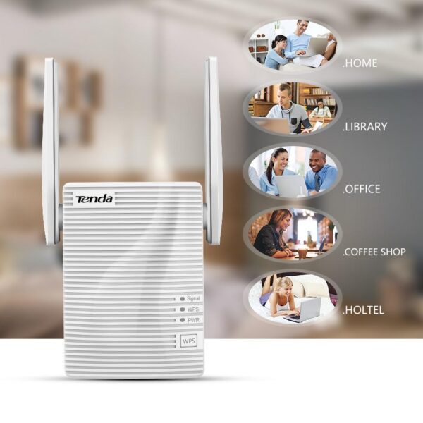 Tenda A18 Wireless Gigabit WiFi Repeater, AC1200 2.4G/5G Dual-Band Router Range Extender With Two External Antennas EU/US Plug - Image 5