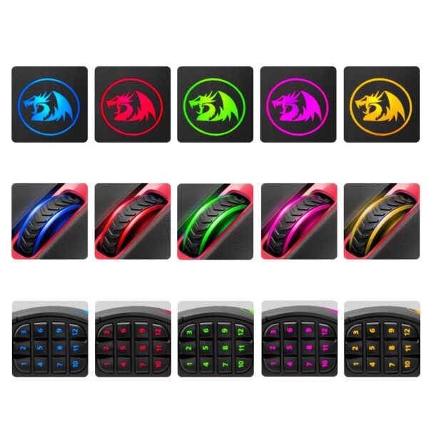 Redragon USB Gaming Mouse 16400 DPI 19 buttons ergonomic design for desktop computer accessories programmable  gamer lol PC - Image 3