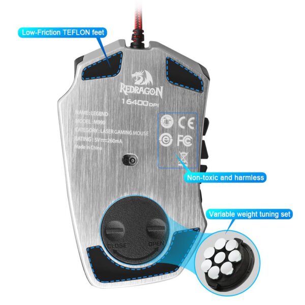 Redragon USB Gaming Mouse 16400 DPI 24 buttons ergonomic design for desktop computer accessories programmable  gamer lol PC - Image 5