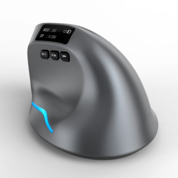 ZELOTES Master F-26C Display Bluetooth Wireless Charging Dual Mode Grip Vertical Anti Mouse Hand Mouse - Image 6