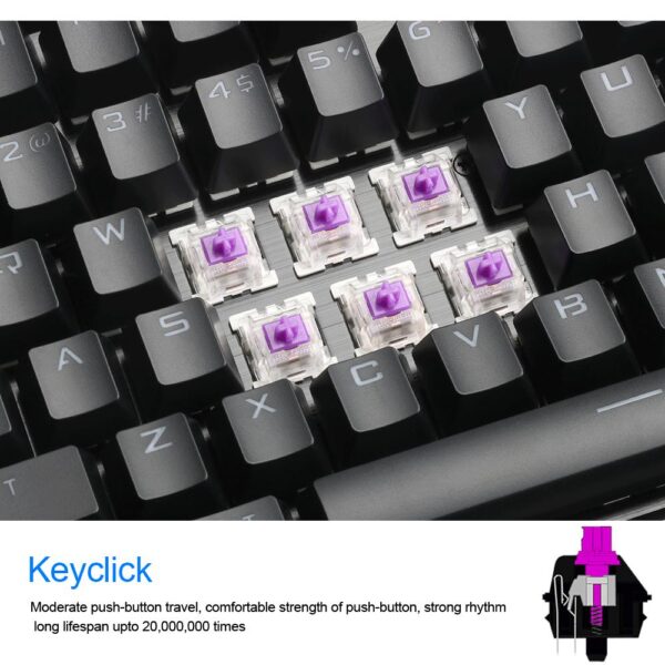 Redragon Professional Gaming mechanical keyboard full color LED backlit keys Metal housing 104 keys USB wired PC Computer - Image 4